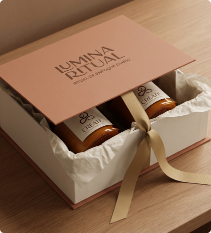 Diseño de packaging e identidad visual de Lumina Ritual